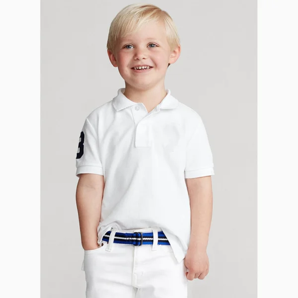 Kids Ralph Slim Fit Big Pony Short Sleeve 100%Cotton Mesh Polo Shirts 311