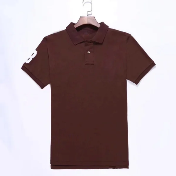 Men Ralph Slim Fit Big Pony Short Sleeve 100%Cotton Mesh Polo Shirts 8823-3 - Image 11