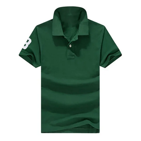 Men Ralph Slim Fit Big Pony Short Sleeve 100%Cotton Mesh Polo Shirts 8823-3 - Image 8