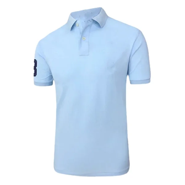 Men Ralph Slim Fit Big Pony Short Sleeve 100%Cotton Mesh Polo Shirts 8823-3