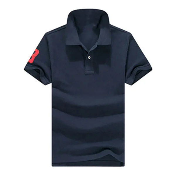 Men Ralph Slim Fit Big Pony Short Sleeve 100%Cotton Mesh Polo Shirts 8823-3 - Image 27