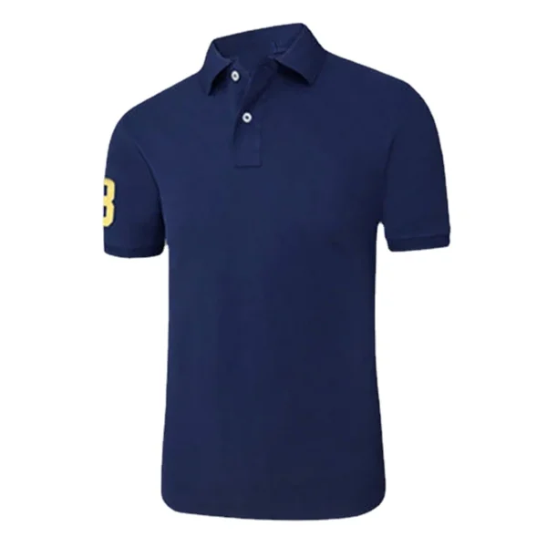 Men Ralph Slim Fit Big Pony Short Sleeve 100%Cotton Mesh Polo Shirts 8823-3 - Image 26
