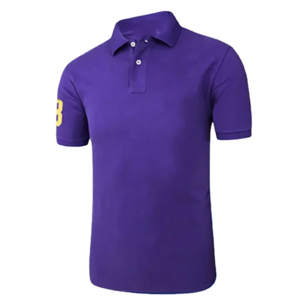 Men Ralph Slim Fit Big Pony Short Sleeve 100%Cotton Mesh Polo Shirts 8823-3 - Image 4