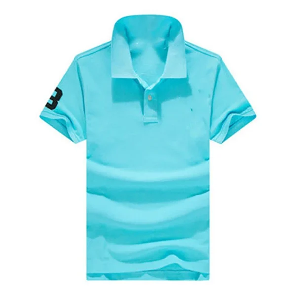 Men Ralph Slim Fit Big Pony Short Sleeve 100%Cotton Mesh Polo Shirts 8823-3 - Image 16