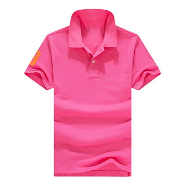 Men Ralph Slim Fit Big Pony Short Sleeve 100%Cotton Mesh Polo Shirts 8823-3 - Image 9