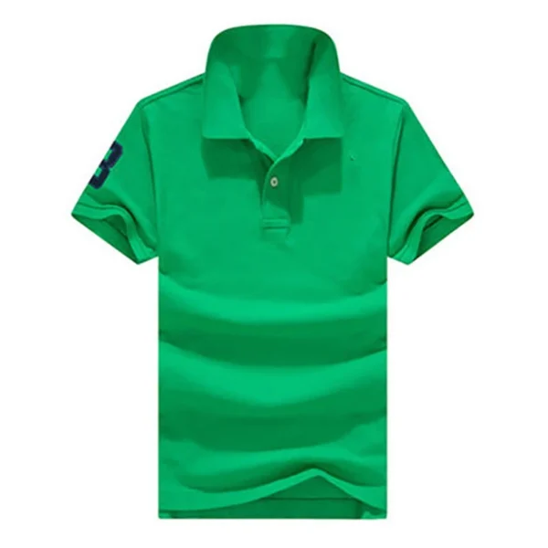 Men Ralph Slim Fit Big Pony Short Sleeve 100%Cotton Mesh Polo Shirts 8823-3 - Image 10
