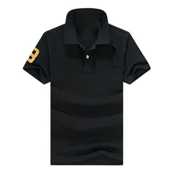 Men Ralph Slim Fit Big Pony Short Sleeve 100%Cotton Mesh Polo Shirts 8823-3 - Image 21