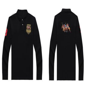 men ralph big pony 100%cotton leisure classic long sleeve polo shirts