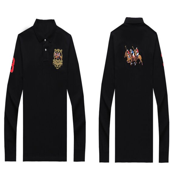 men ralph big pony 100%cotton leisure classic long sleeve polo shirts