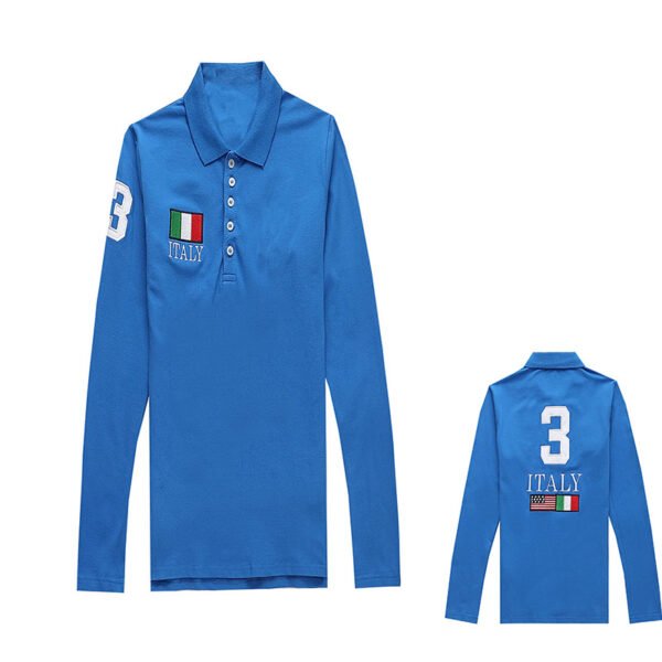 women ralph big pony cotton leisure classic long sleeve nation polo shirts