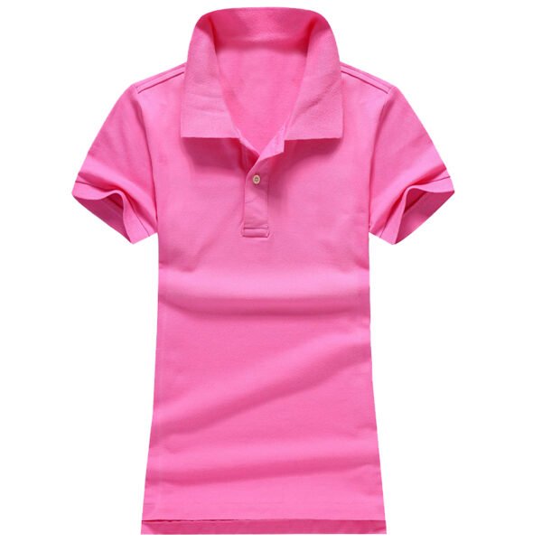 Women Ralph Small Pony Short Sleeve 100%Cotton Slim Fit Stretch Polo Shirt 6055A - Image 9