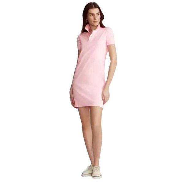 women ralph small pony leisure classic short sleeve cotton polo dress 5013