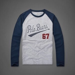 men ralph small pony 100%cotton leisure classic long sleeve patchwork t shirt
