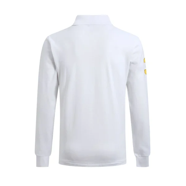 High Quality European Size Men Ralph Slim Fit Big Pony Long Sleeve 100%Cotton Mesh Polo Shirts 9922 - Image 7