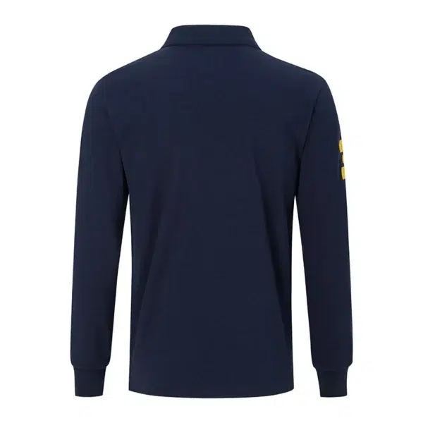 High Quality European Size Men Ralph Slim Fit Big Colorful Pony Long Sleeve 100%Cotton Mesh Polo Shirts 9933 - Image 8