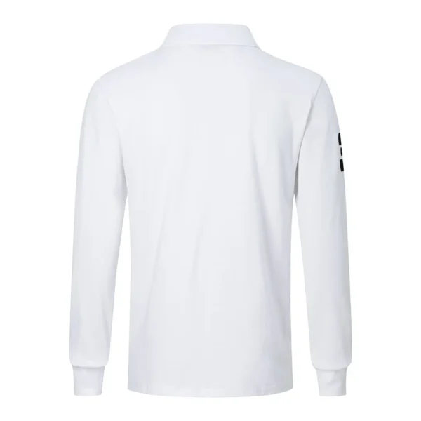 High Quality European Size Men Ralph Slim Fit Big Colorful Pony Long Sleeve 100%Cotton Mesh Polo Shirts 9933 - Image 3