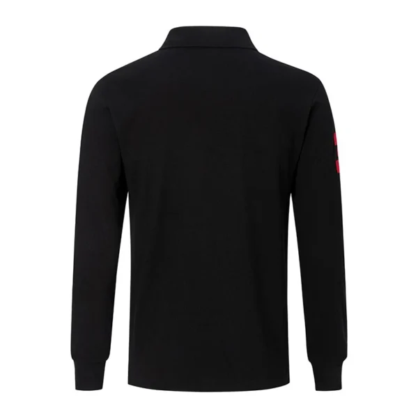 High Quality European Size Men Ralph Slim Fit Big Colorful Pony Long Sleeve 100%Cotton Mesh Polo Shirts 9933 - Image 6