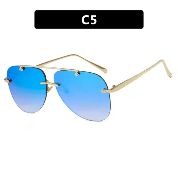 Fashion Sunglasses Aviator Classic Driving Sunglasses Metal Frame Mirror Casual Business Glasses - Image 8