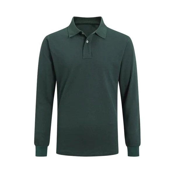 High Quality Men’s Ralph Pony Polo Shirt 100% Cotton Slim Fit Long Sleeve Polo T-Shirt Golf Casual Wear Style 9921 - Image 6
