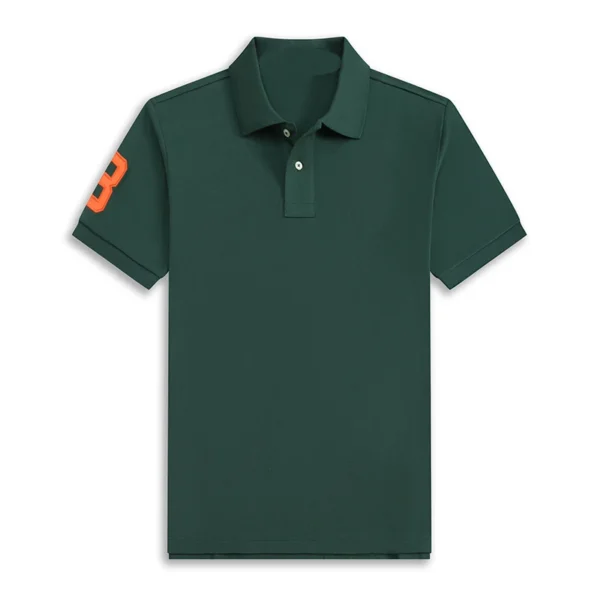 High Quality Men’s Ralph Big Pony Polo Shirt 100% Cotton Slim Fit Short Sleeve Polo T-Shirt Golf Casual Wear Style 8820 - Image 9