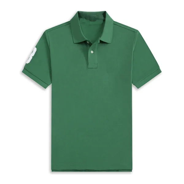 High Quality Men’s Ralph Big Pony Polo Shirt 100% Cotton Slim Fit Short Sleeve Polo T-Shirt Golf Casual Wear Style 8820 - Image 10