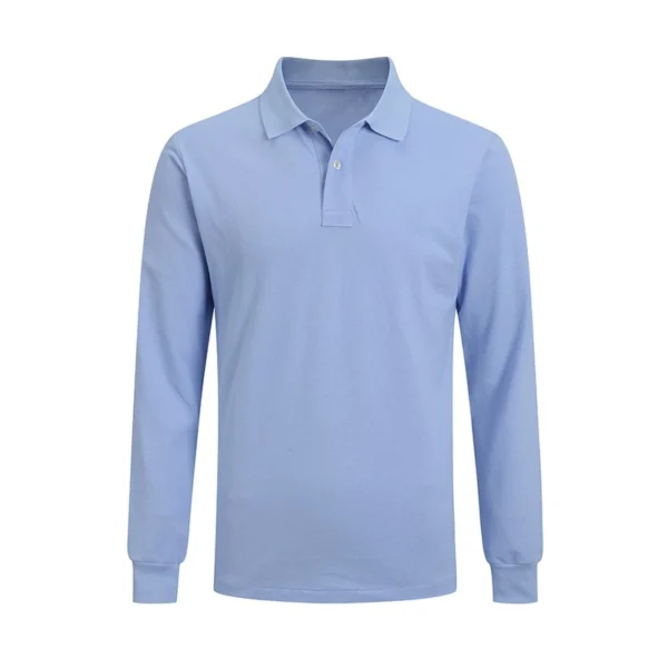 High Quality Men’s Ralph Pony Polo Shirt 100% Cotton Slim Fit Long Sleeve Polo T-Shirt Golf Casual Wear Style 9921 - Image 4