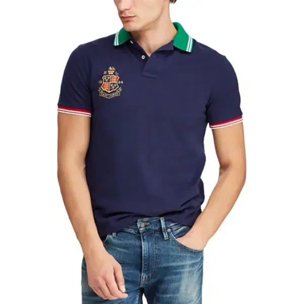 Men Ralph Slim Fit Big Pony Short Sleeve 100%Cotton Mesh Polo Shirts 8086 - Image 5