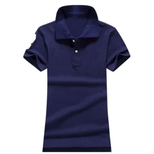 Women Ralph Big Pony Short Sleeve 100%Cotton Slim Fit Stretch Polo Shirt 6021A