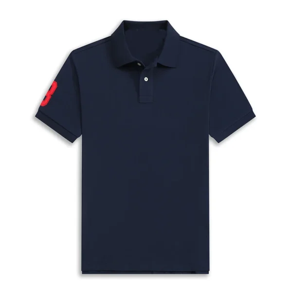 High Quality Men’s Ralph Big Pony Polo Shirt 100% Cotton Slim Fit Short Sleeve Polo T-Shirt Golf Casual Wear Style 8820 - Image 26