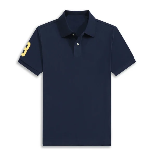 High Quality Men’s Ralph Big Pony Polo Shirt 100% Cotton Slim Fit Short Sleeve Polo T-Shirt Golf Casual Wear Style 8820 - Image 25