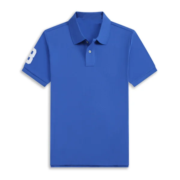 High Quality Men’s Ralph Big Pony Polo Shirt 100% Cotton Slim Fit Short Sleeve Polo T-Shirt Golf Casual Wear Style 8820 - Image 24
