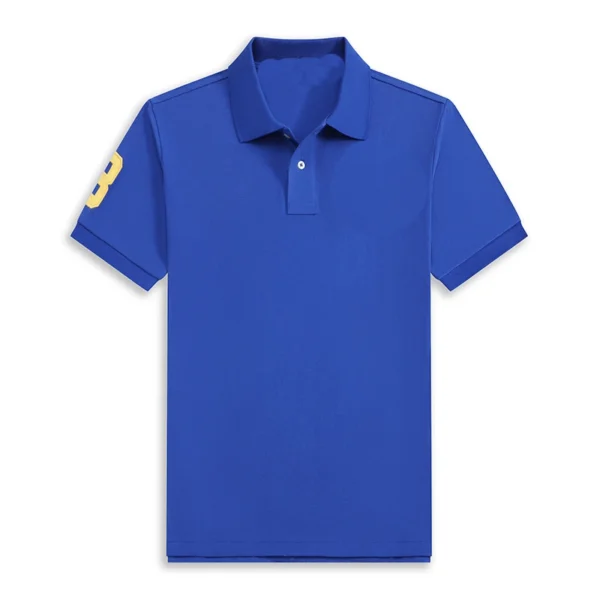 High Quality Men’s Ralph Big Pony Polo Shirt 100% Cotton Slim Fit Short Sleeve Polo T-Shirt Golf Casual Wear Style 8820 - Image 23