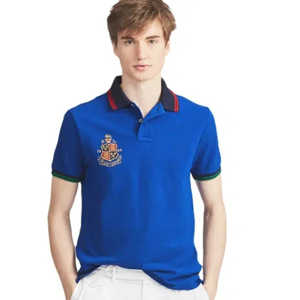 Men Ralph Slim Fit Big Pony Short Sleeve 100%Cotton Mesh Polo Shirts 8086 - Image 3