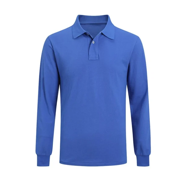 High Quality Men’s Ralph Pony Polo Shirt 100% Cotton Slim Fit Long Sleeve Polo T-Shirt Golf Casual Wear Style 9921 - Image 15