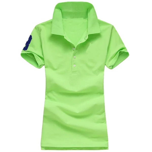 Women Ralph Big Pony 5 Buttons Short Sleeve 100%Cotton Slim Fit Stretch Polo Shirts 6043A - Image 13