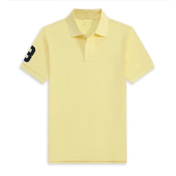 High Quality Men’s Ralph Big Pony Polo Shirt 100% Cotton Slim Fit Short Sleeve Polo T-Shirt Golf Casual Wear Style 8820 - Image 8