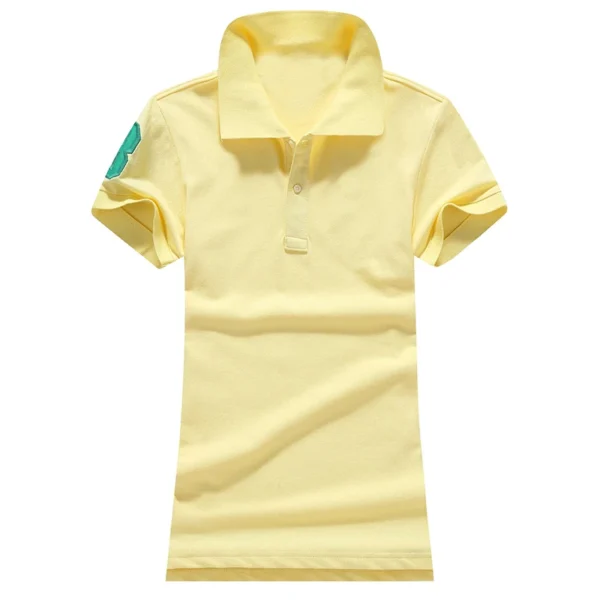 Women Ralph Big Pony Short Sleeve 100%Cotton Slim Fit Stretch Polo Shirt 6021 - Image 14