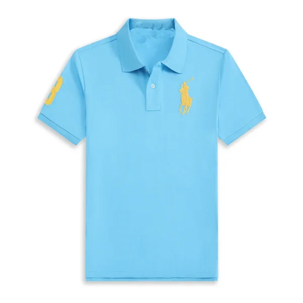 High Quality Men’s Ralph Big Pony Polo Shirt 100% Cotton Slim Fit Short Sleeve Polo T-Shirt Golf Casual Wear Style 8820 - Image 15