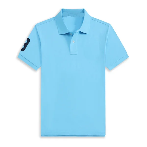 High Quality Men’s Ralph Big Pony Polo Shirt 100% Cotton Slim Fit Short Sleeve Polo T-Shirt Golf Casual Wear Style 8820 - Image 16