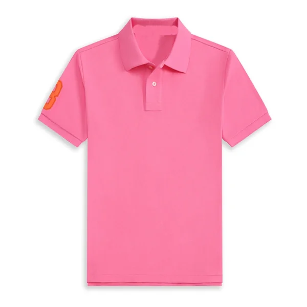 High Quality Men’s Ralph Big Pony Polo Shirt 100% Cotton Slim Fit Short Sleeve Polo T-Shirt Golf Casual Wear Style 8820 - Image 11