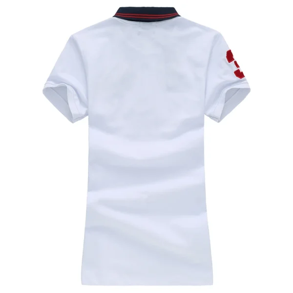 Women Ralph Big Pony Short Sleeve 100%Cotton Slim Fit Stretch Polo Shirts - Image 4