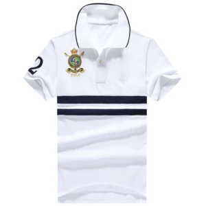 Men Ralph Slim Fit Big Pony Short Sleeve 100%Cotton Mesh Polo Shirts 8077