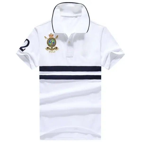 Men Ralph Slim Fit Big Pony Short Sleeve 100%Cotton Mesh Polo Shirts 8077
