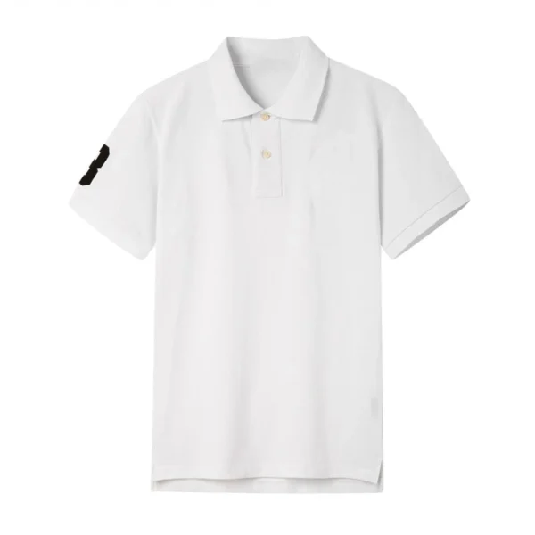 High Quality European Size Men Ralph Slim Fit Big Colorful Pony Short Sleeve 100%Cotton Mesh Polo Shirts 8833