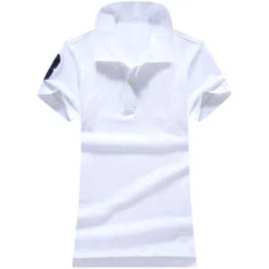 Women Ralph Big Pony Short Sleeve 100%Cotton Slim Fit Stretch Polo Shirt 6021
