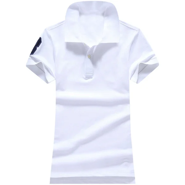 Women Ralph Big Pony Short Sleeve 100%Cotton Slim Fit Stretch Polo Shirt 6021