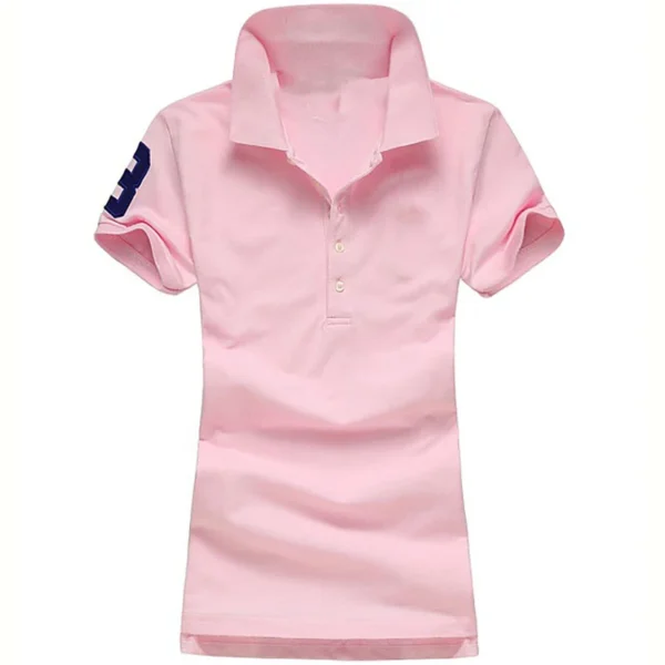 Women Ralph Big Pony 5 Buttons Short Sleeve 100%Cotton Slim Fit Stretch Polo Shirts 6043A - Image 12