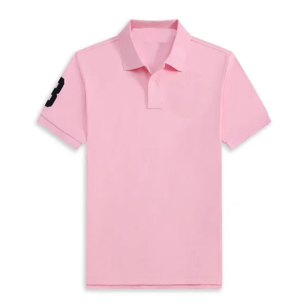 High Quality Men’s Ralph Big Pony Polo Shirt 100% Cotton Slim Fit Short Sleeve Polo T-Shirt Golf Casual Wear Style 8820 - Image 21