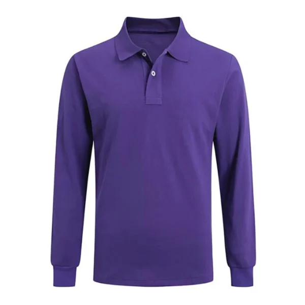 High Quality Men’s Ralph Pony Polo Shirt 100% Cotton Slim Fit Long Sleeve Polo T-Shirt Golf Casual Wear Style 9921 - Image 3