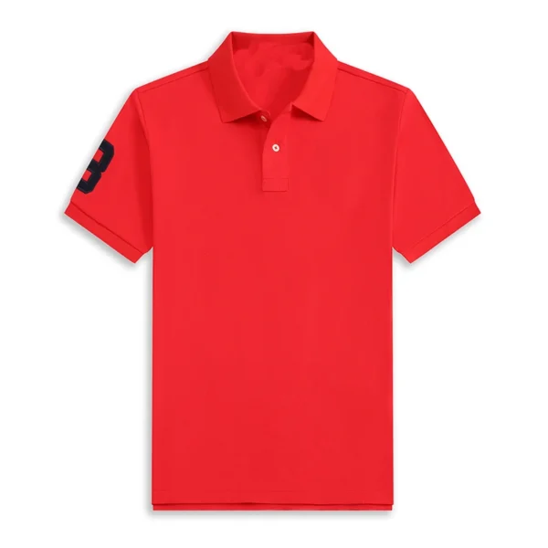High Quality Men’s Ralph Big Pony Polo Shirt 100% Cotton Slim Fit Short Sleeve Polo T-Shirt Golf Casual Wear Style 8820 - Image 17